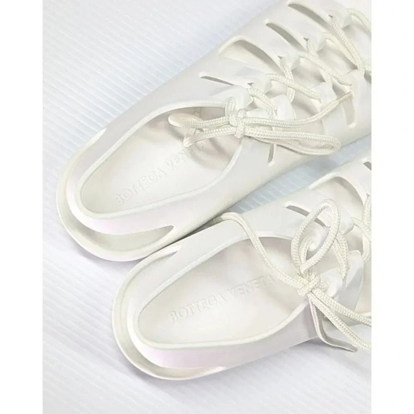 Bottega Veneta Women's White Jelly Lace Up Sandals Size 39 EU (MSRP $490) - Picture 7 of 10